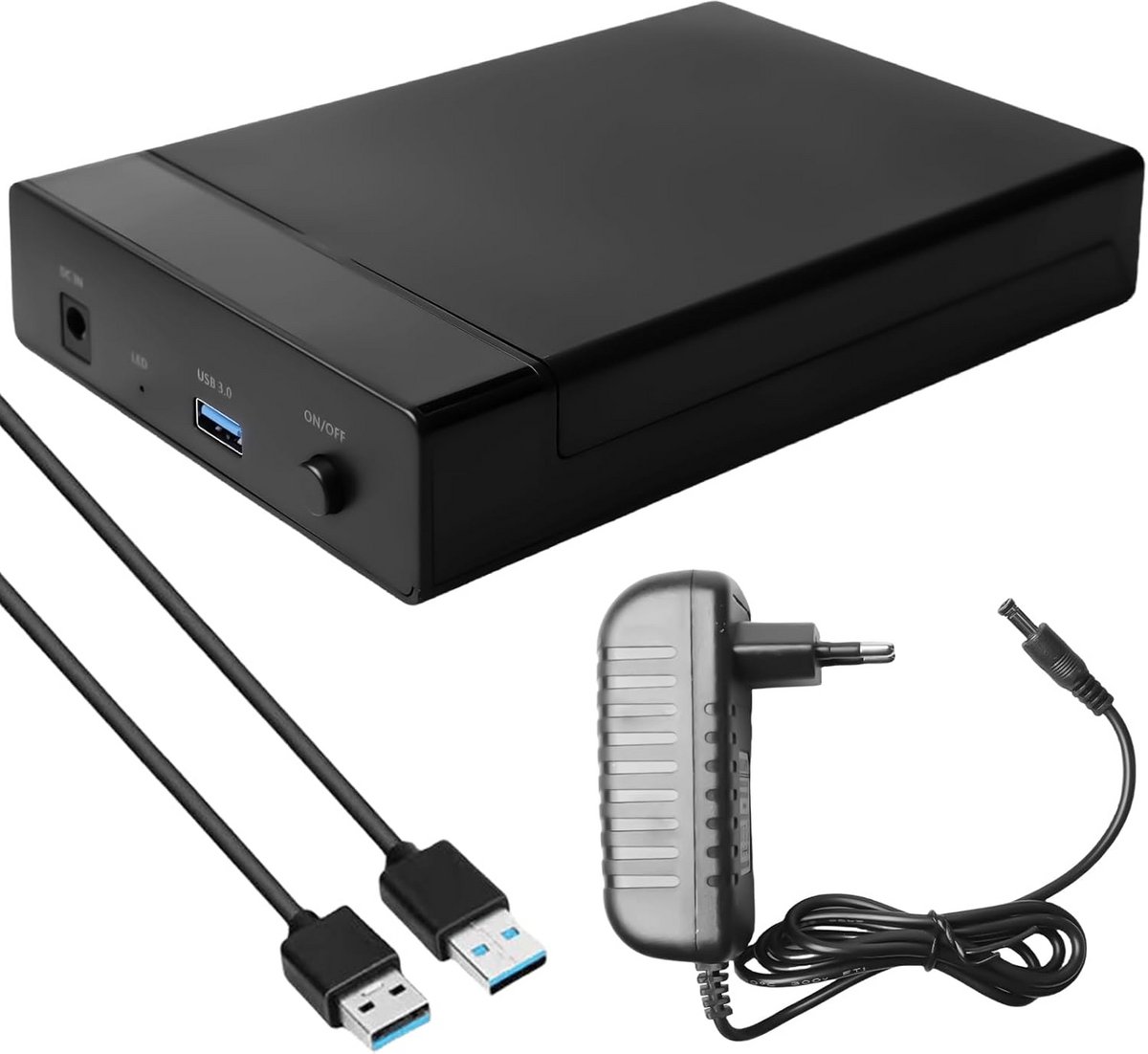 Externe Dockingstation voor 2.5 en 3.5 inch SATA HDD/SSD met USB 3.0 en USB-C