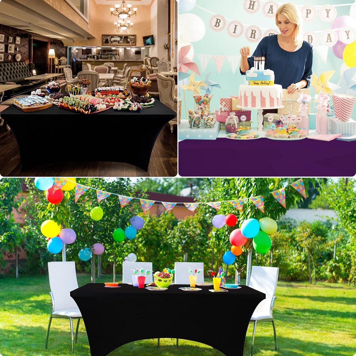 Getailleerd Tafelkleed voor Rechthoekige Tafels - Perfect voor Feest, Bruiloft en Banket