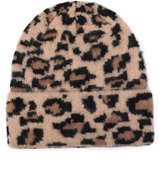 Werownsgso Leopard beanie muts luipaard print muts dames winter warme hoed gebreide muts zachte stretchhoed voor dames en heren Werownsgso Leopard beanie muts luipaard print muts dames winter warme hoed gebreide muts zachte stretchhoed voor dames en heren