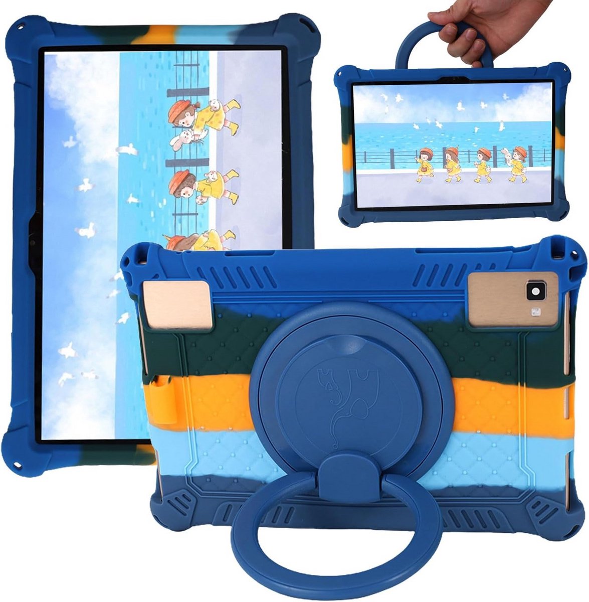 Universele Siliconen Tablet Hoes met 360° Draaibare Standaard voor 10 Inch Tablets