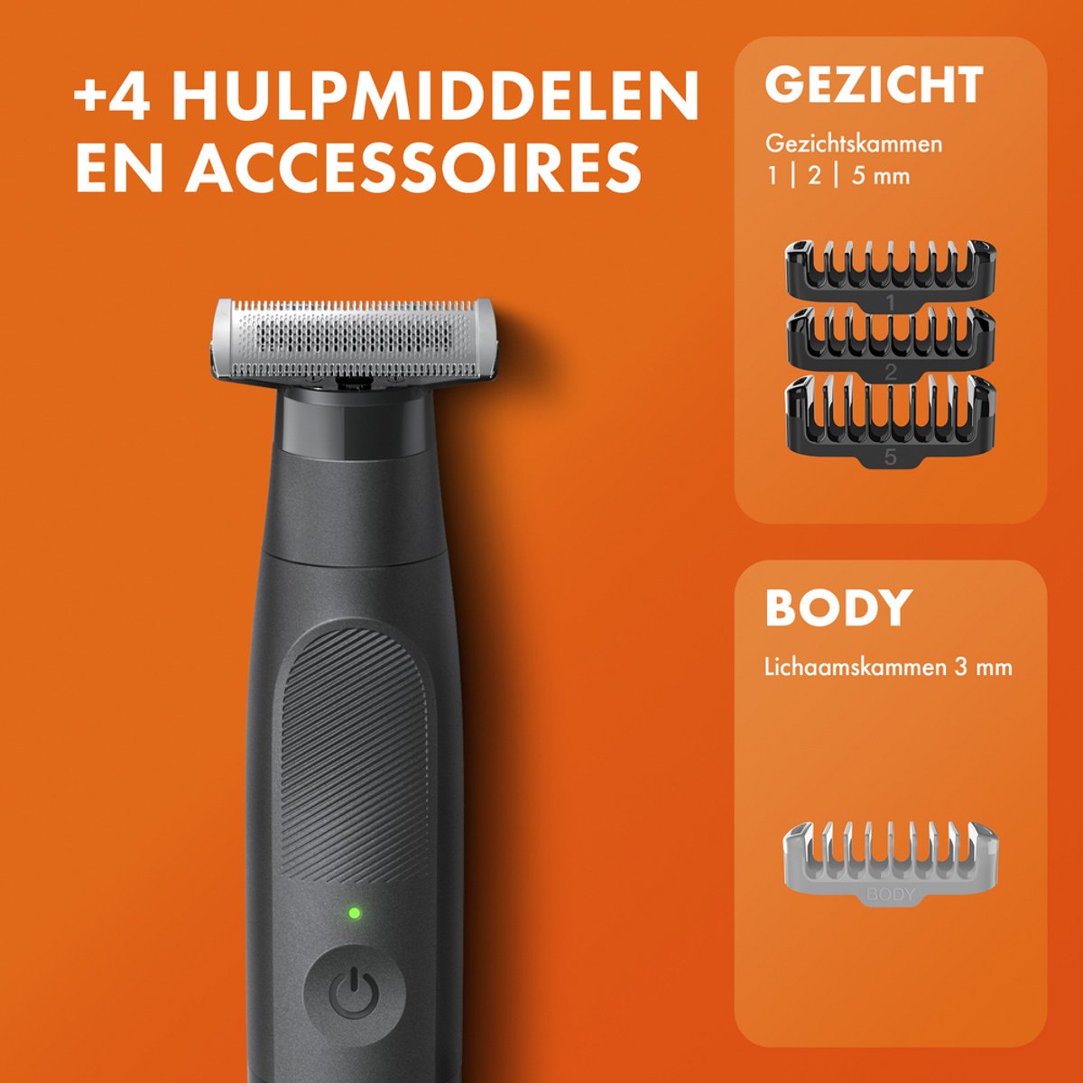 Gillette Fusion One - Trimmer with One Blade - Hybrid Baardtrimmer en Scheerapparaat - Voor Gezicht en Lichaam thumbnail 5