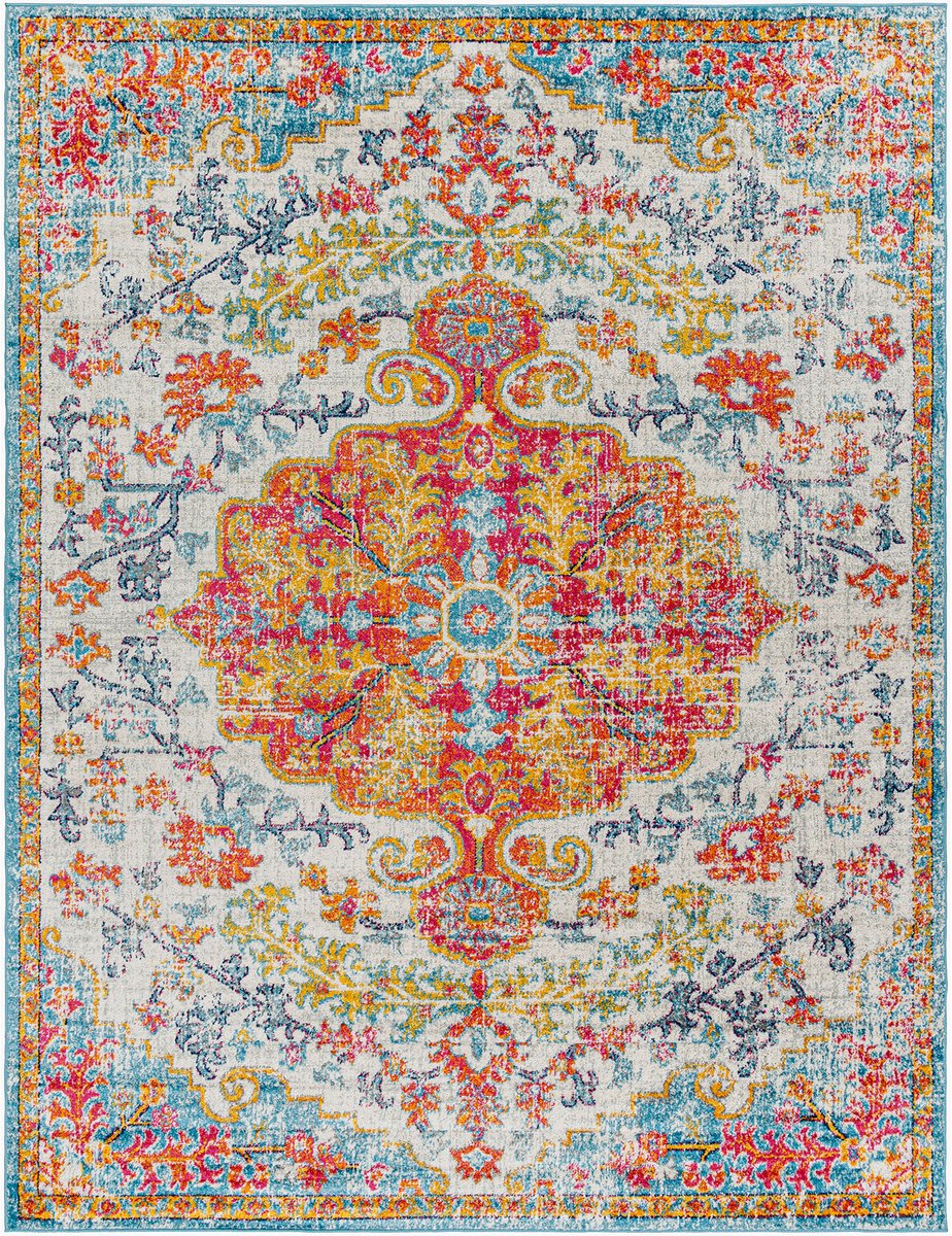 SURYA - LOU Vintage Oosters MosterdGeel Tapijt