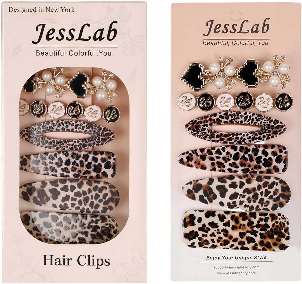 Metalen Haarclips - Haaraccessoires Strass - Feestelijk Kapsel - Stevige Grip - 6 Stuks - Amber