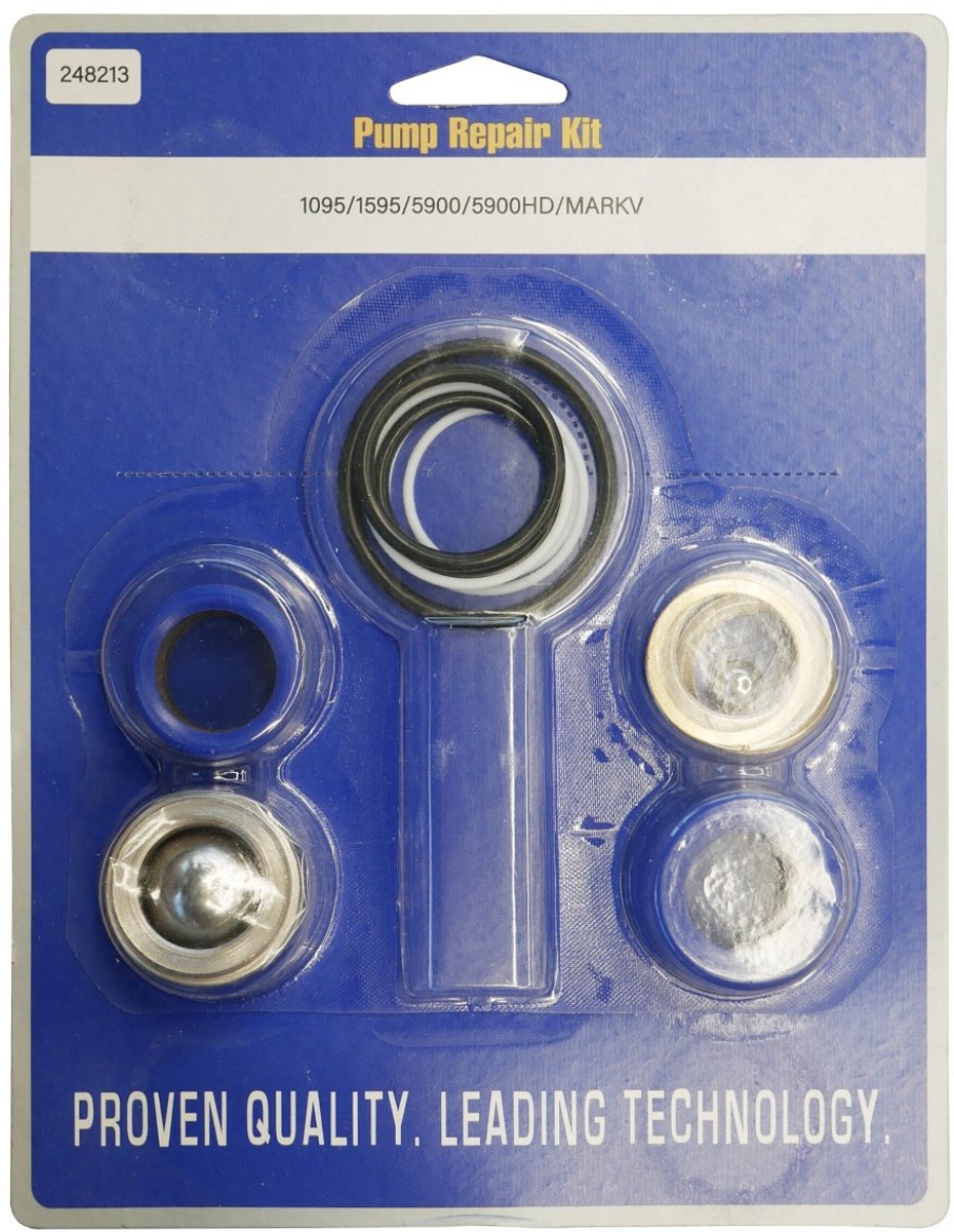 GRACO 248213 - Pomp reparatieset - Lederen en teflon pakkingset met klepkogels - Voor Mark V VII en Ultra Max II 1095 1595 - Herstelt compressie en zuigerafdichting