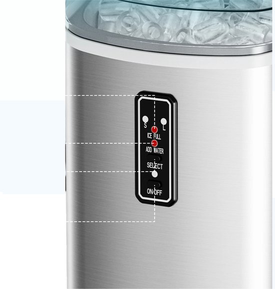 IJsblokjesmachine voor Thuis en Kantoor - 9 IJsblokjes in 6 Minuten, Zelfreinigend, Compact en Draagbaar van Merkloos — afbeelding 5