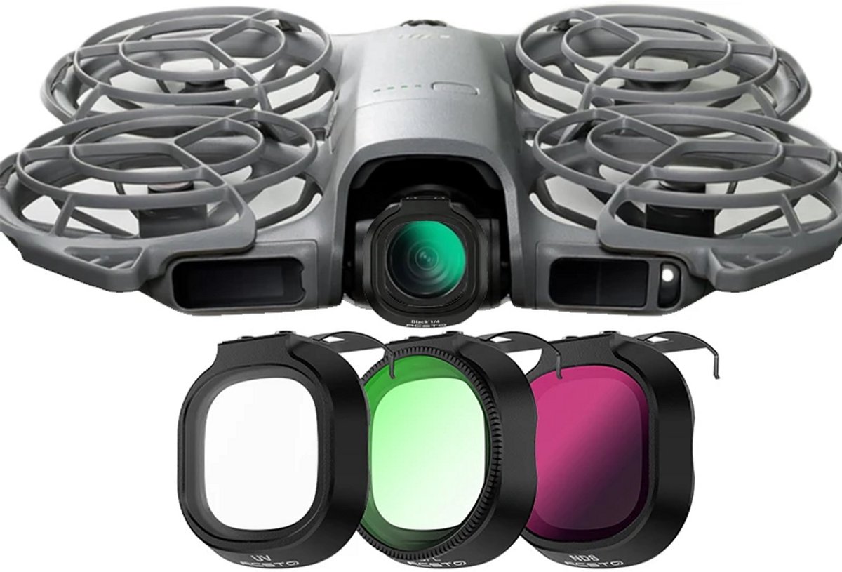 Kraftverdia ND Filter Set geschikt voor DJI Neo 2 – UV CPL ND8/PL – Anti-Reflectie, Krasbestendig & HD Glas – Professionele Drone Accessoires – 3 Stuks