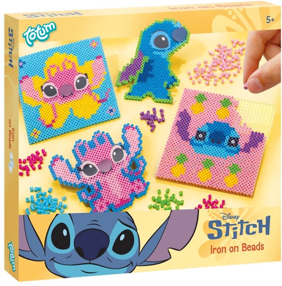 Disney Stitch& Angel Totum strijkkralenset 2600-delig met 2 legbordjes - creatief speelgoed meisjes en jongens vanaf 5 jaar