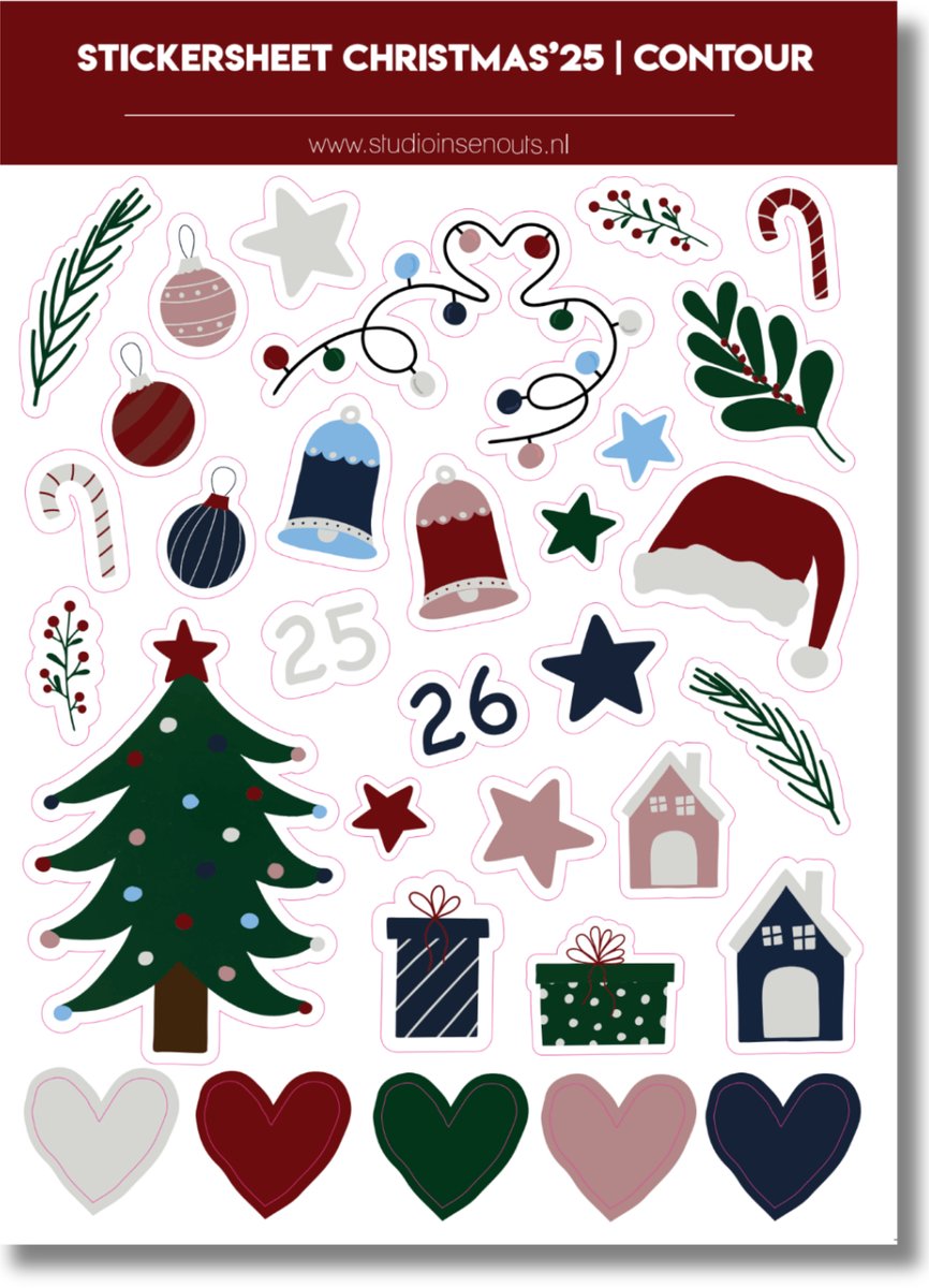 Stickervel Contour | Kerst'25