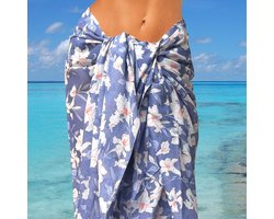 Zen Ethic pareo Iris Lilac - sarong omslagdoek met lila bloemenprint