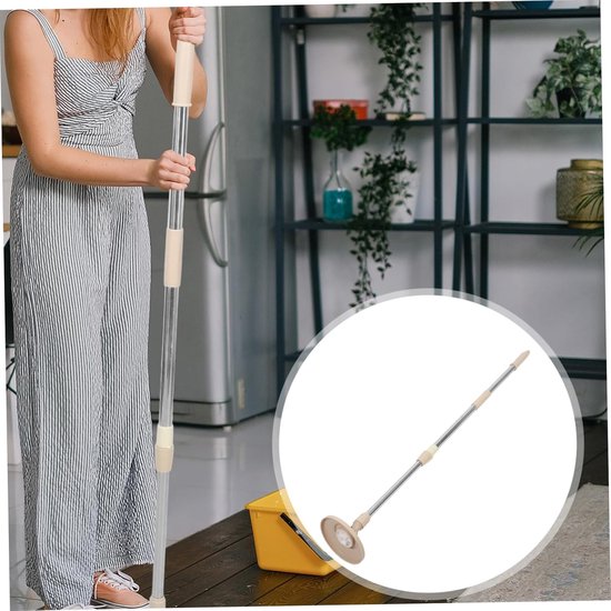 Vervangende Dweilstok - Afneembare steel - Huishoudelijk schoonmaken - Versterkt en verdikt ontwerp - 104 cm lengte - Kaki handvat — afbeelding 2