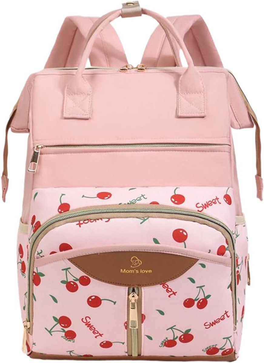 Luiertas Rugzak - Baby Verzorgingstas - Reizen Kinderopvang - Waterdicht Materiaal - 38x26x18 cm - Paars