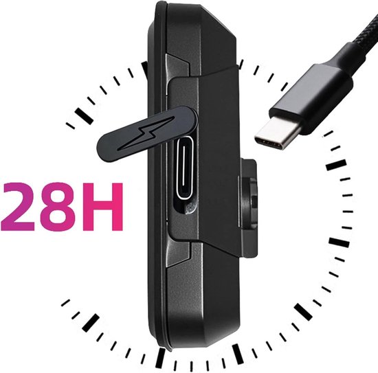 Fietscomputer - Draadloze kilometerteller fiets - Met groot 2.4-inch scherm - 1200mAh - Waterdicht - Met handmatige achtergrondverlichting - Installatie van de strap on - Voor mountainbike en racefiets - Zwart van Fietscomputer. — afbeelding 4
