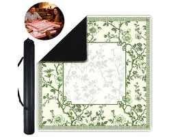 Mahjong Tafel Mat - 80cm×80cm - Anti-slip Noise Mahjong Mat - Met Opvangtas - Geschikt Voor Mahjong,