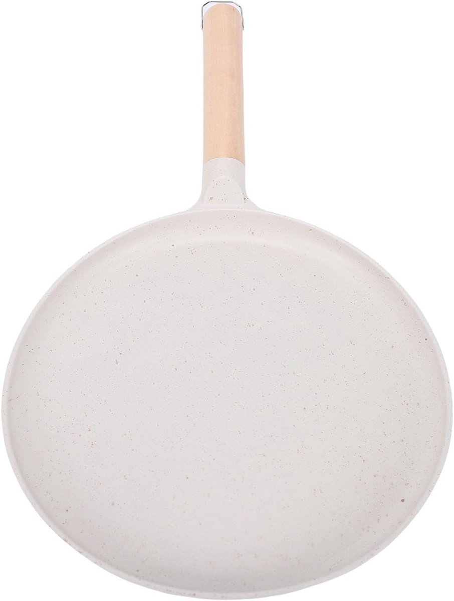 Platte Koekenpan Bakplaat Pannenkoeken Gelijkmatig Bakken Dubbellaags Anti-aanbak 24x41cm Beige