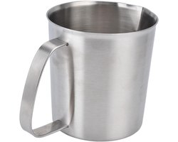 Melkopschuimkan Roestvrijstaal - Maatbeker Barista - Koffiebereiding Thuis - Geïntegreerde Binnenschalen - 700ML Capaciteit - Zilverkleurig