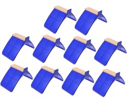 Houten Zitstok - Vogel Speeltje - Rustplaats Vogels - Duurzaam Materiaal - 19x11.5x10cm - Blauw