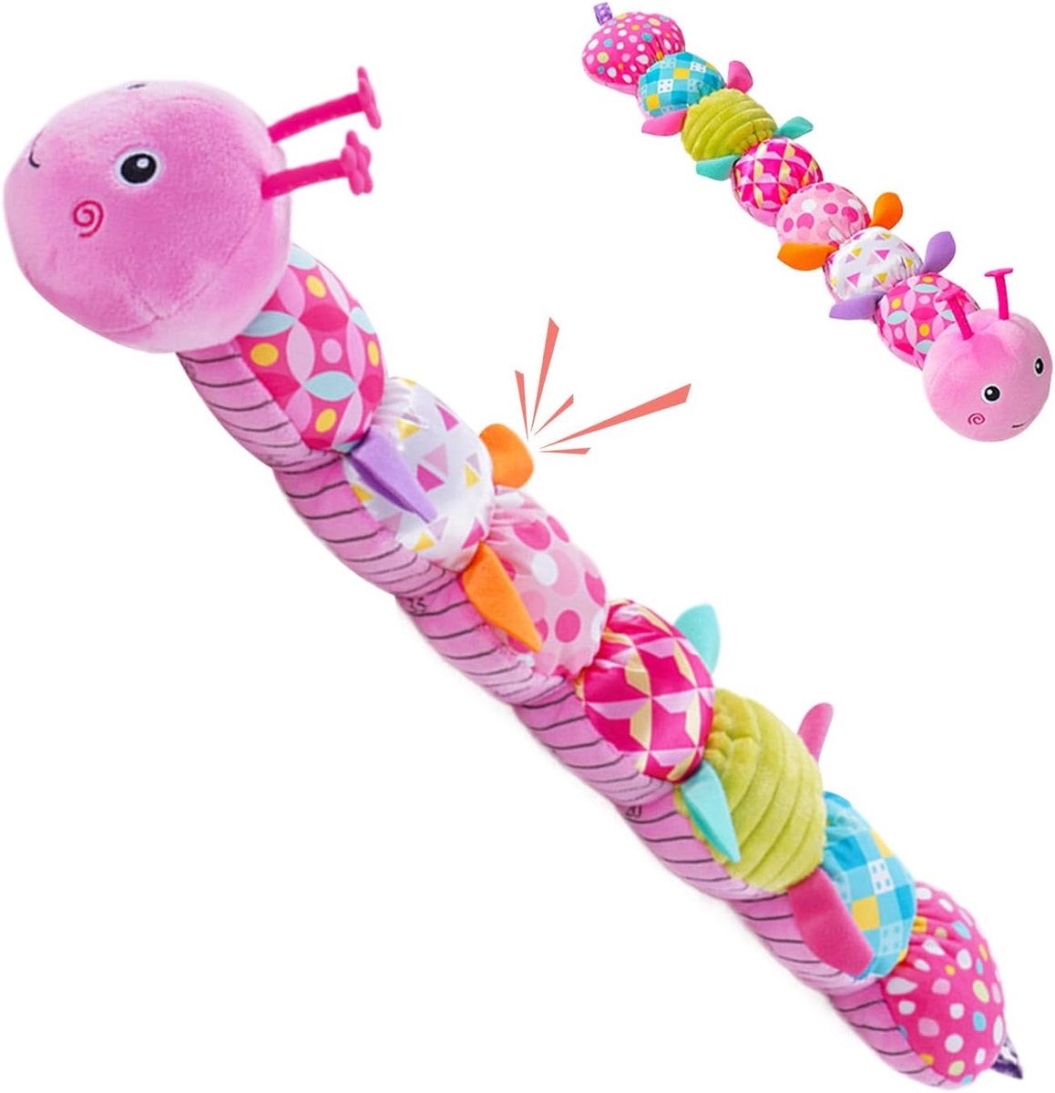 Kinder Hoge Stoel - Verstelbare Kruk - Veilig Eten - Gevoerd Comfort - 54 x 11 cm - Roze