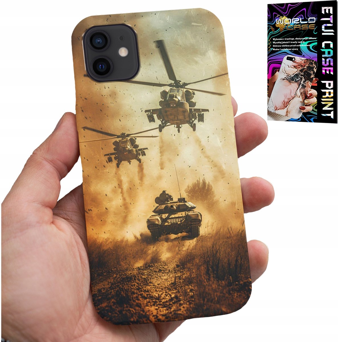 HOESJE VOOR IPHONE 13 MINI - MILITAIRE HELICOPTER TANK MILITAIRE HOES