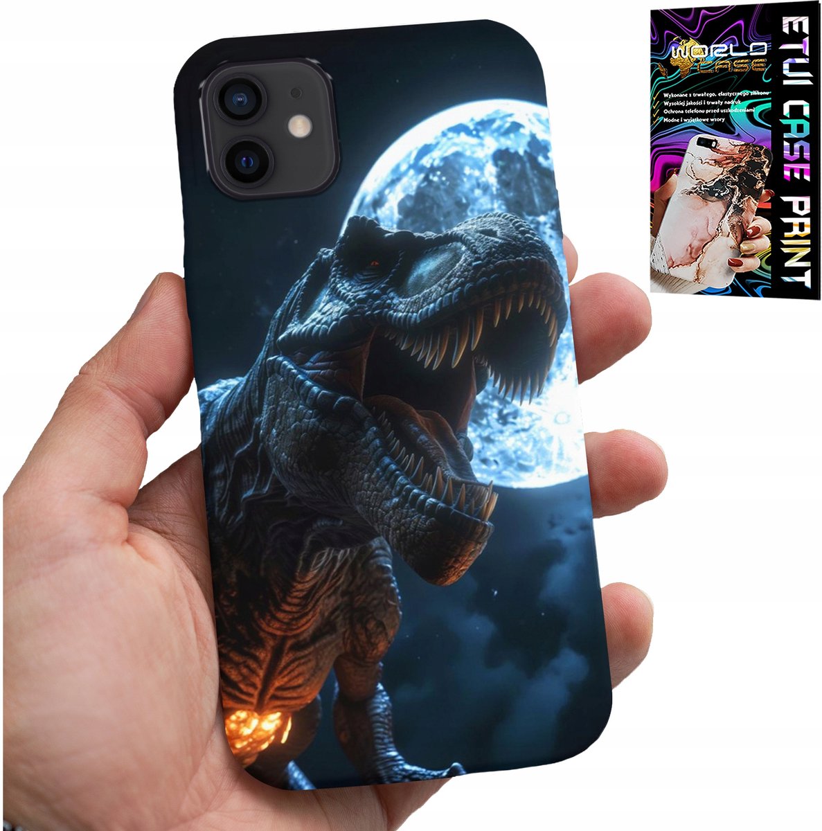 HOESJE VOOR IPHONE 13 MINI - DINO DINOSAURUS TYRANNOSAURUS HOESJE