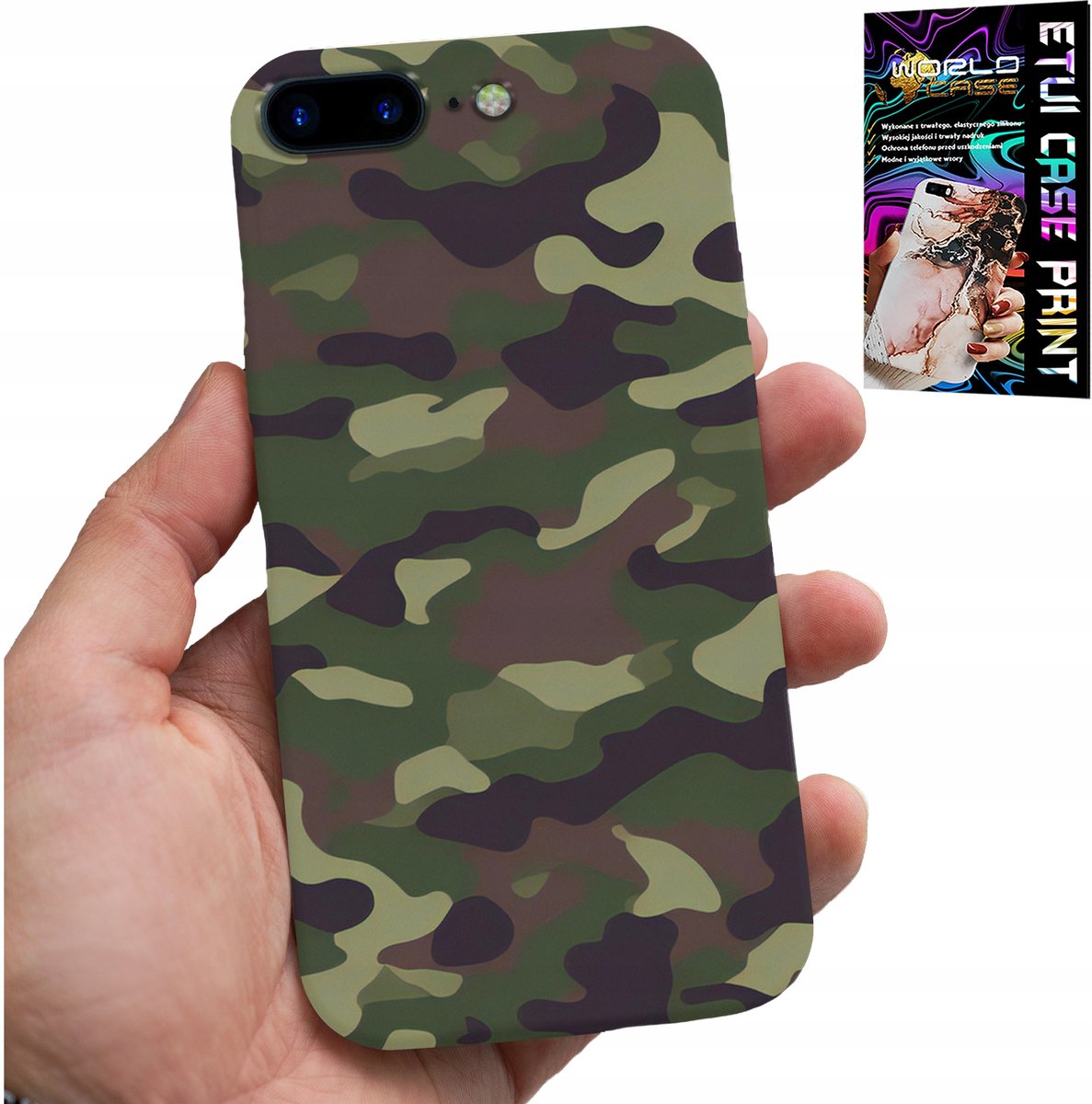 HOESJE VOOR IPHONE (7 PLUS) - CAMOUFLAGE, MILITAIRE KLEUREN MILITARIAFAN CASE