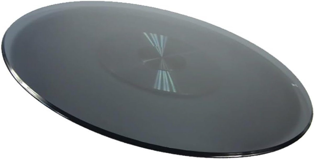 Draaiblad Glas - Draaiplateau Tafel - Dineren Delen - Stille Lagers - 60 cm Diameter - Zwart