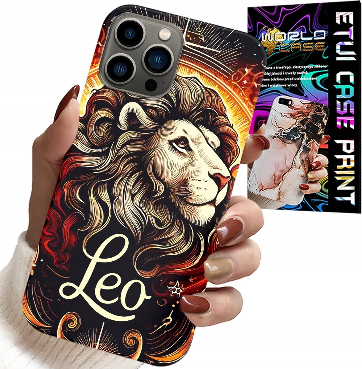 HOESJE VOOR IPHONE 12 PRO - LEEUW, STERRENBEELD ASTRONOMIE, HOESJE + GLAS