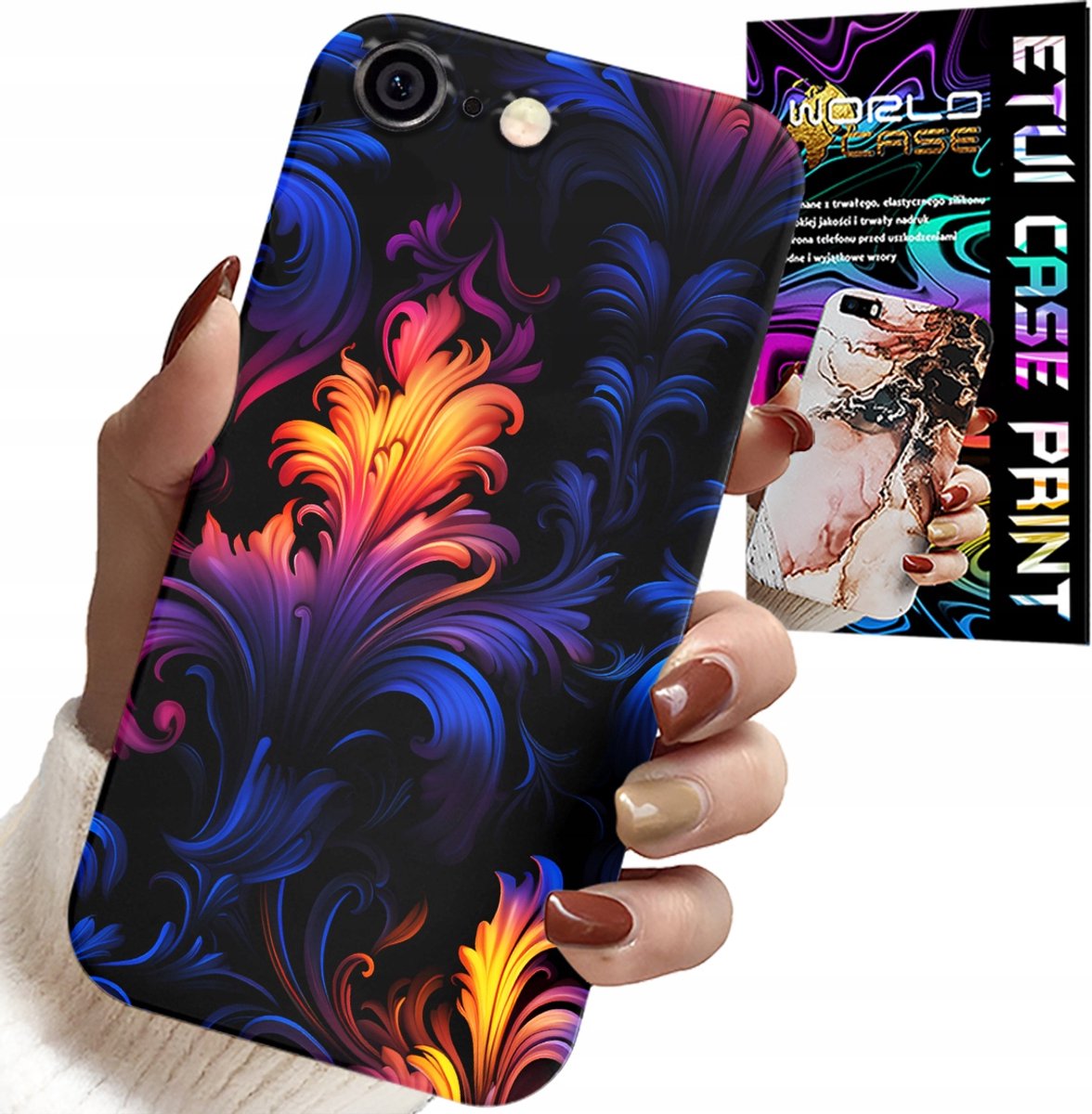 HOESJE VOOR IPHONE 6 / 6S - ABSTRACTE KLEURRIJKE PATRONEN + FOLIE