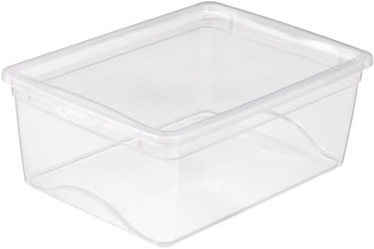 Opbergbox - Opbergbak - Kleding Opbergen - Stapelbaar Ontwerp - 11 Liter - Transparant