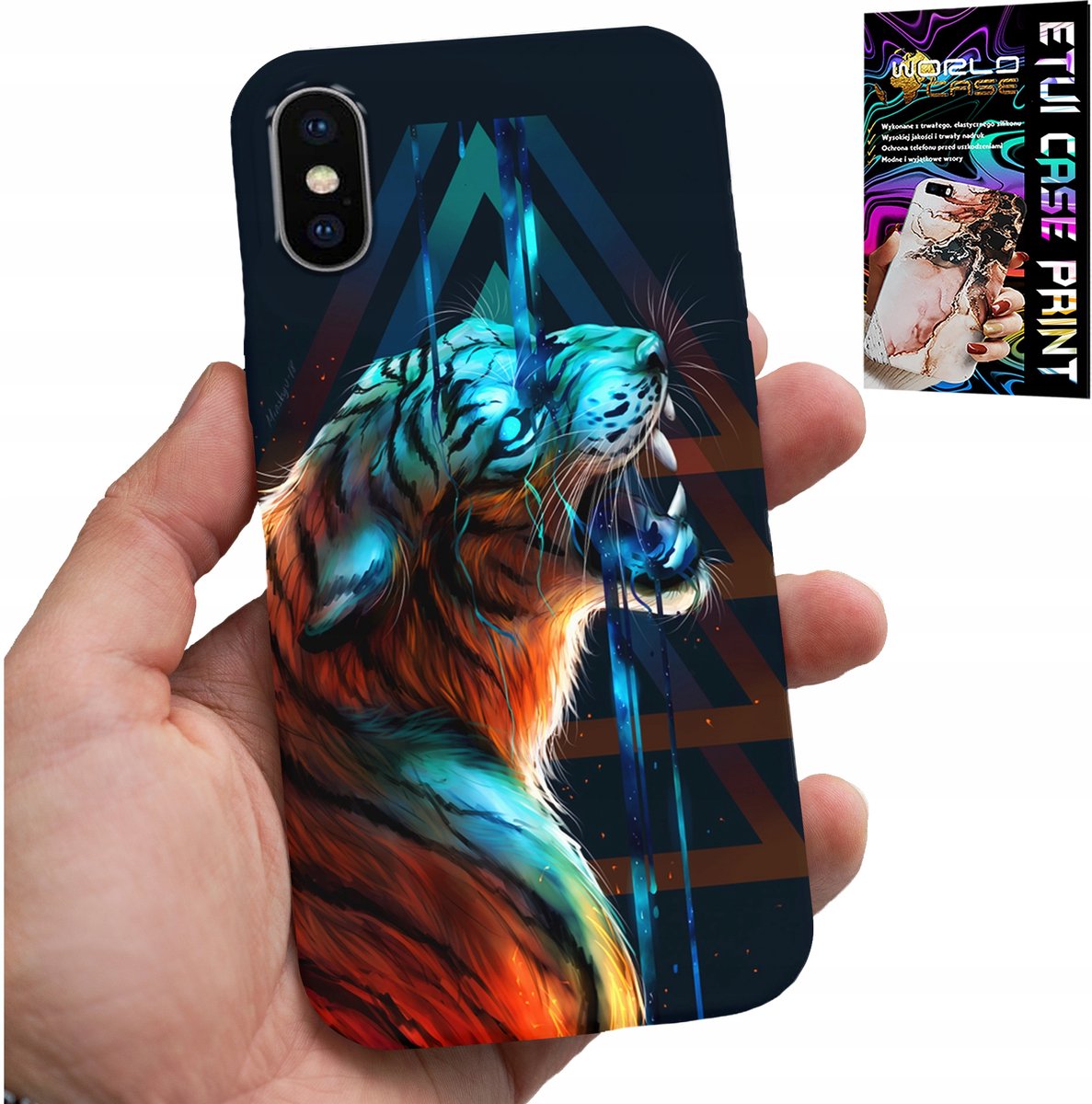 Hoesje voor iPhone XS Max - Tijgerpatroon voor heren.