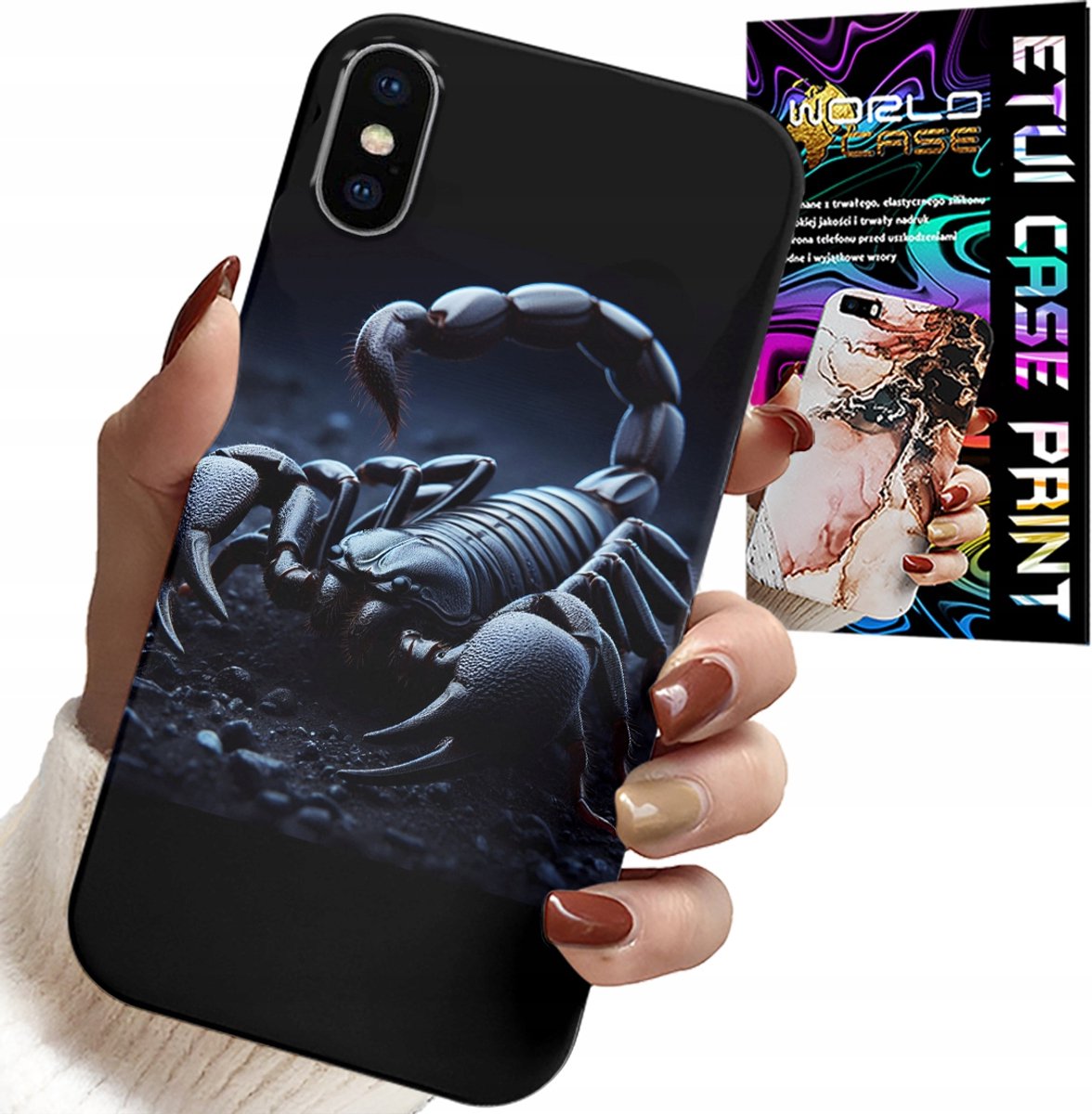 HOESJE VOOR IPHONE X / XS - SCHORPIOEN, SCHORPIOENEN + HYDROGEL FILM
