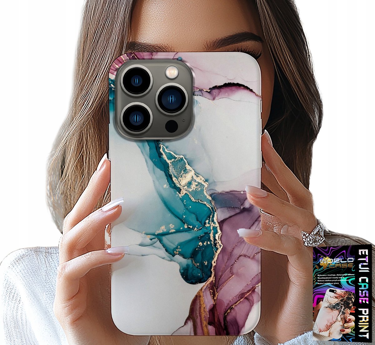 HOESJE VOOR IPHONE 14 PRO - ELEGANT MARMERMODIEUS VROUWELIJK HOESJE