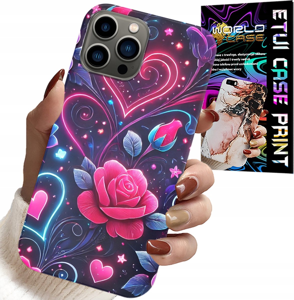 HOESJE VOOR IPHONE 12 PRO MAX - HART, ROOS, TIENERSHOESJE + GLAS