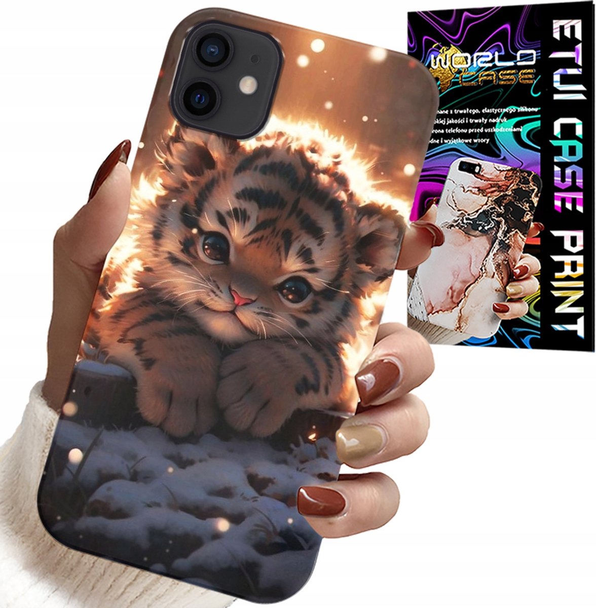 HOESJE VOOR IPHONE 12 MINI - MET EEN LEUKE TIJGERPRINT