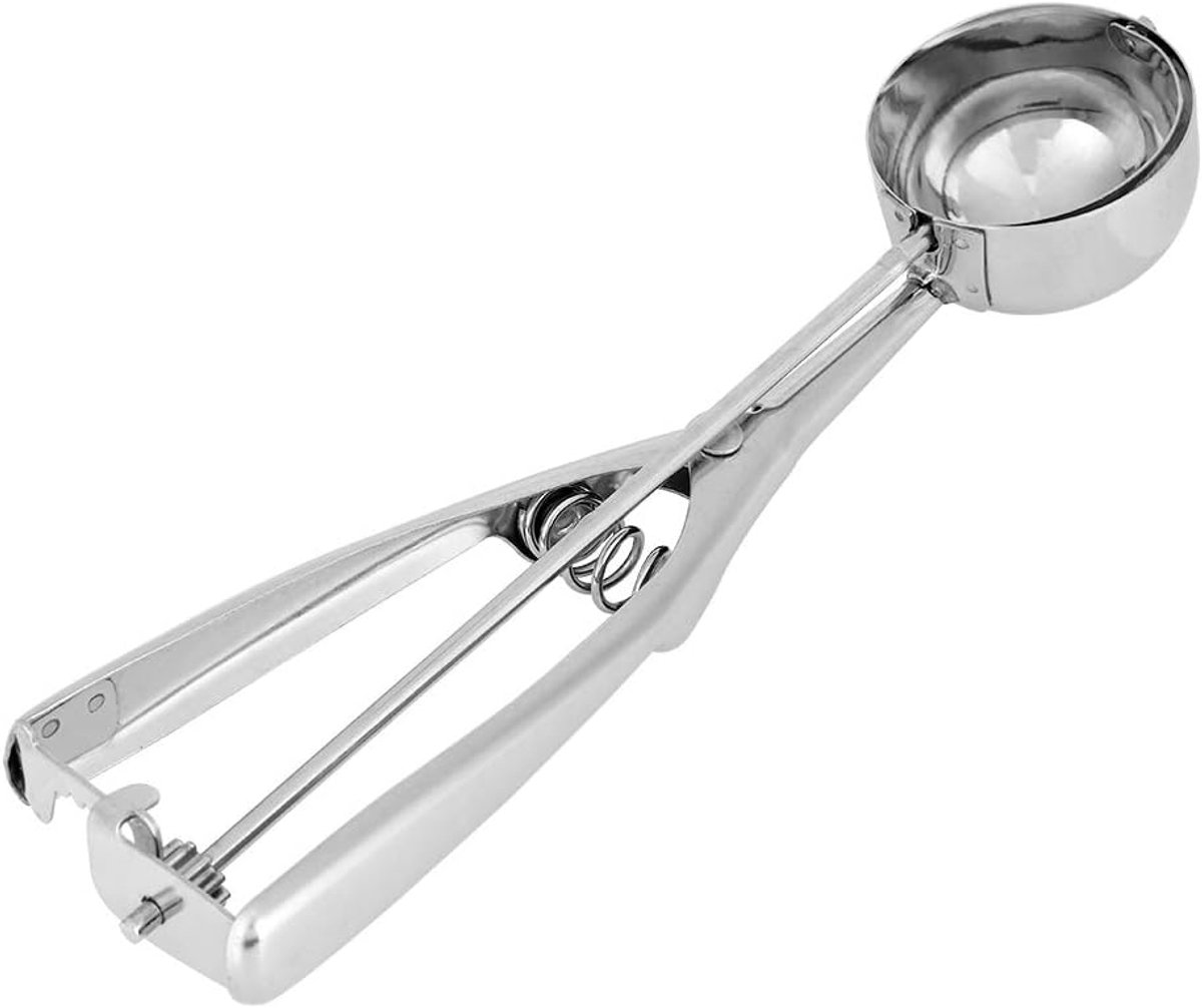 Ijslepel - Keukenschep - Mooie Bollen Maken - Ergonomische Grip - 5 cm Diameter - Zilverkleurig