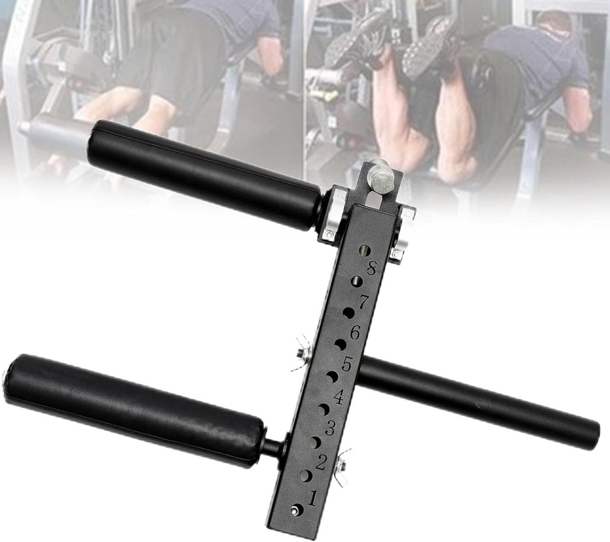 Curl Athletic Machine - Squat Rack Accessoire - Beenspieren Trainen - Verstelbaar Schuimrol - 2.5cm Halterschijven