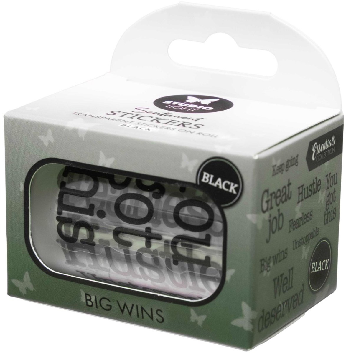 Clear stickers black - Big wins - Essentials nr. 76