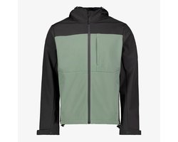Mountain Peak heren softshell jas groen zwart - Maat 3XL