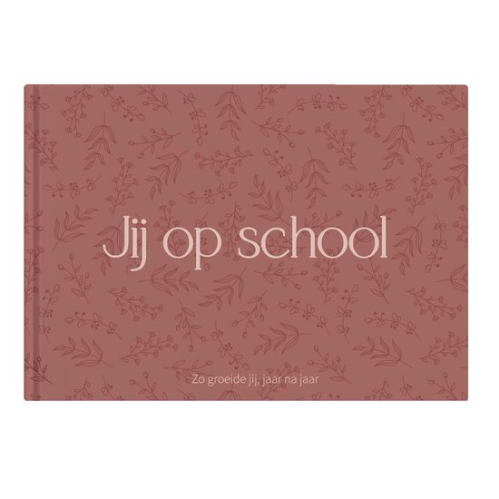 Schoolfotoboek 'Jij op school' | schoolfoto's | schoolfoto album | schoolfoto invulboek | terra roze | Writemoments