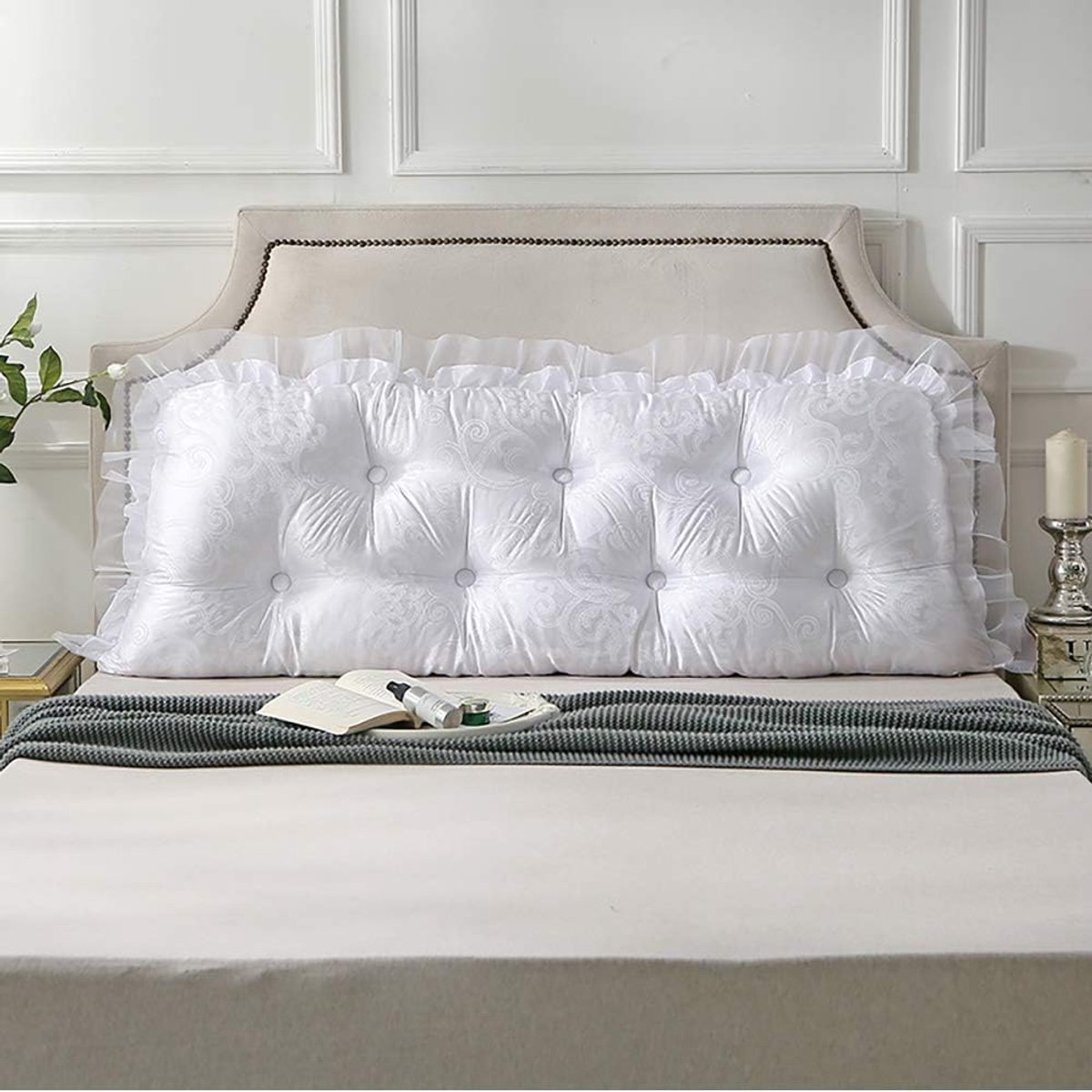 Leeskussen Bed Rust - Steun Kussen - Ontspannen Lezen - Afneembare Hoes - Kingsize - Veelkleurig
