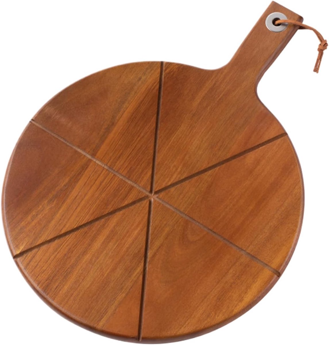 Pizzasnijplank - Pizza schep - Oven naar tafel - 6 praktische groeven - 30 x 40 cm - Houtkleur