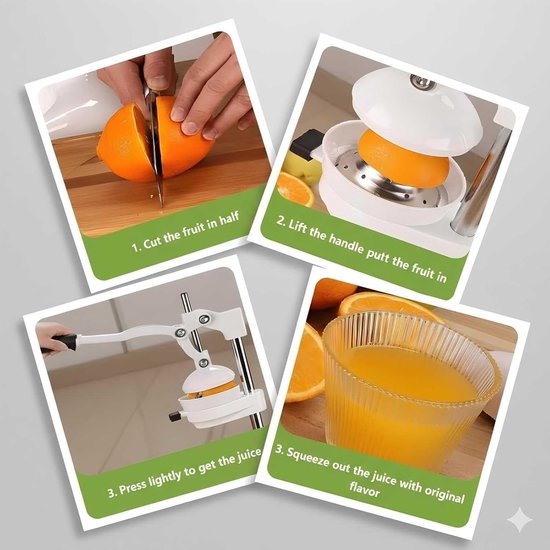 Gietijzeren Citruspers - Handmatige Juicer - Vers Sap Maken - Zware Kwaliteit - 30x15x45 cm - Zwart van Merkloos — afbeelding 2