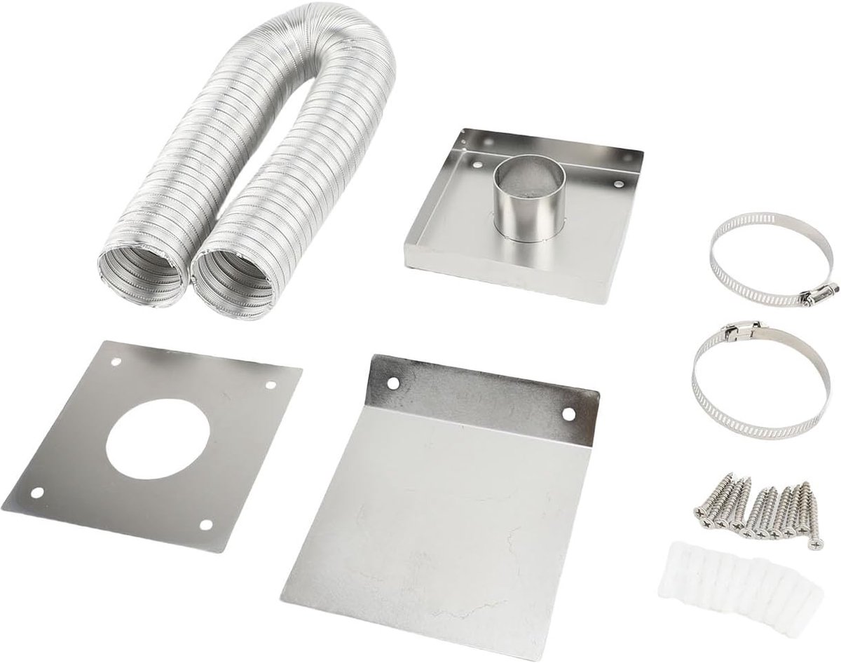Pelletkachel Luchtinlaat - Verse Lucht Kit - Efficiënte Verbranding - Roestvrij Staal Wandplaat - 2 Inch Pijp