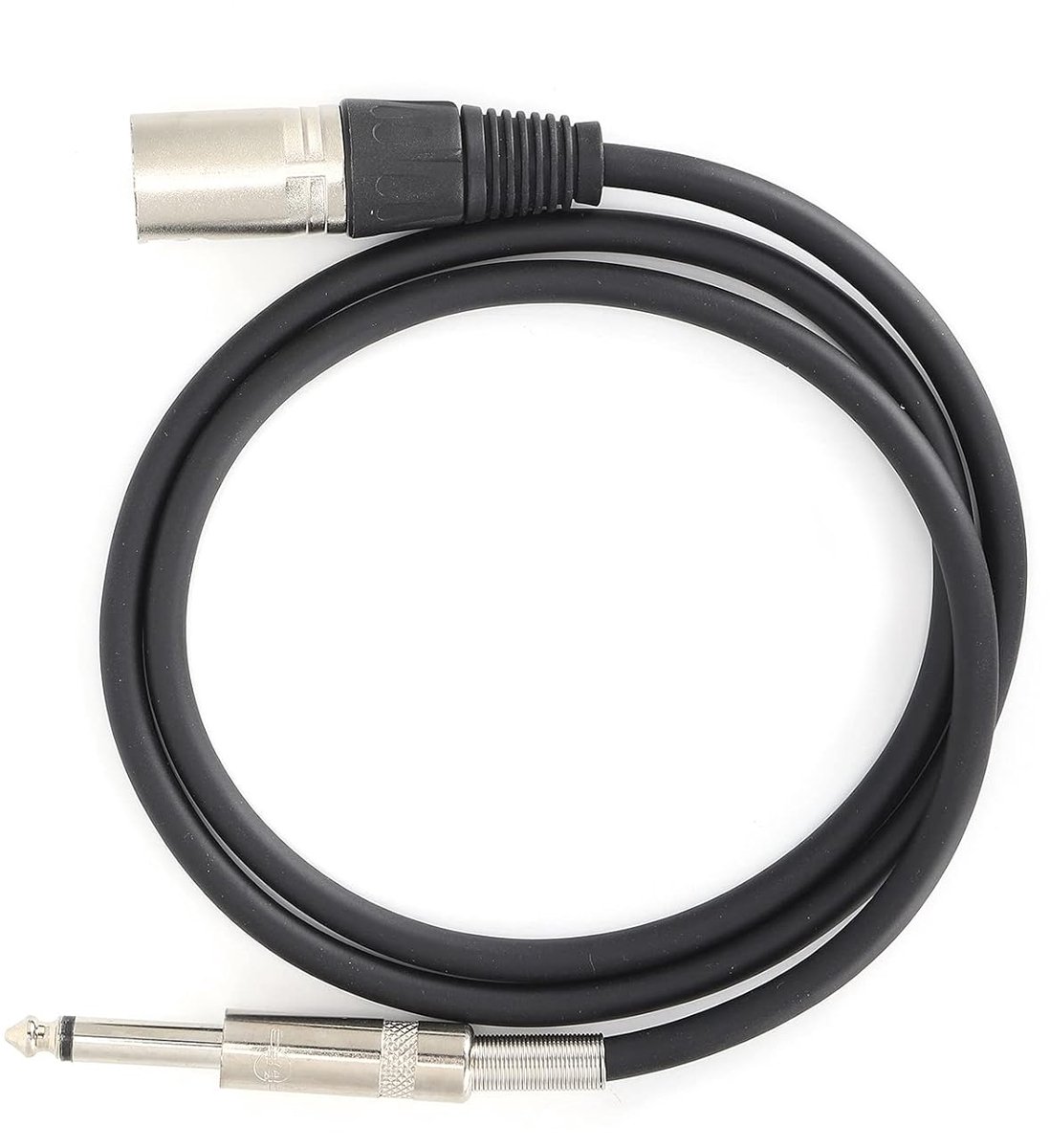 XLR Kabel - Microfoon Kabel - Studio Opnames - Meerlaags Afgeschermd - 1 Meter - Zwart