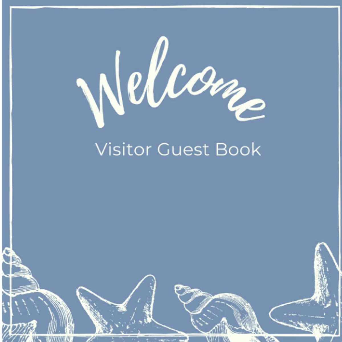 Gast Boek - Inschrijf Logboek - Vakantiehuis Verhuur - Kust Thema Design - 21.59 x 21.59 cm