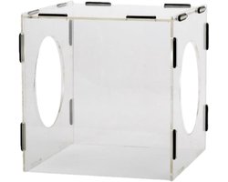 Slijpstofbak - Stofafscheider Polijstmachine - Schoon Werken - Transparante Ingesloten Bak - 20x20x20cm - Transparant