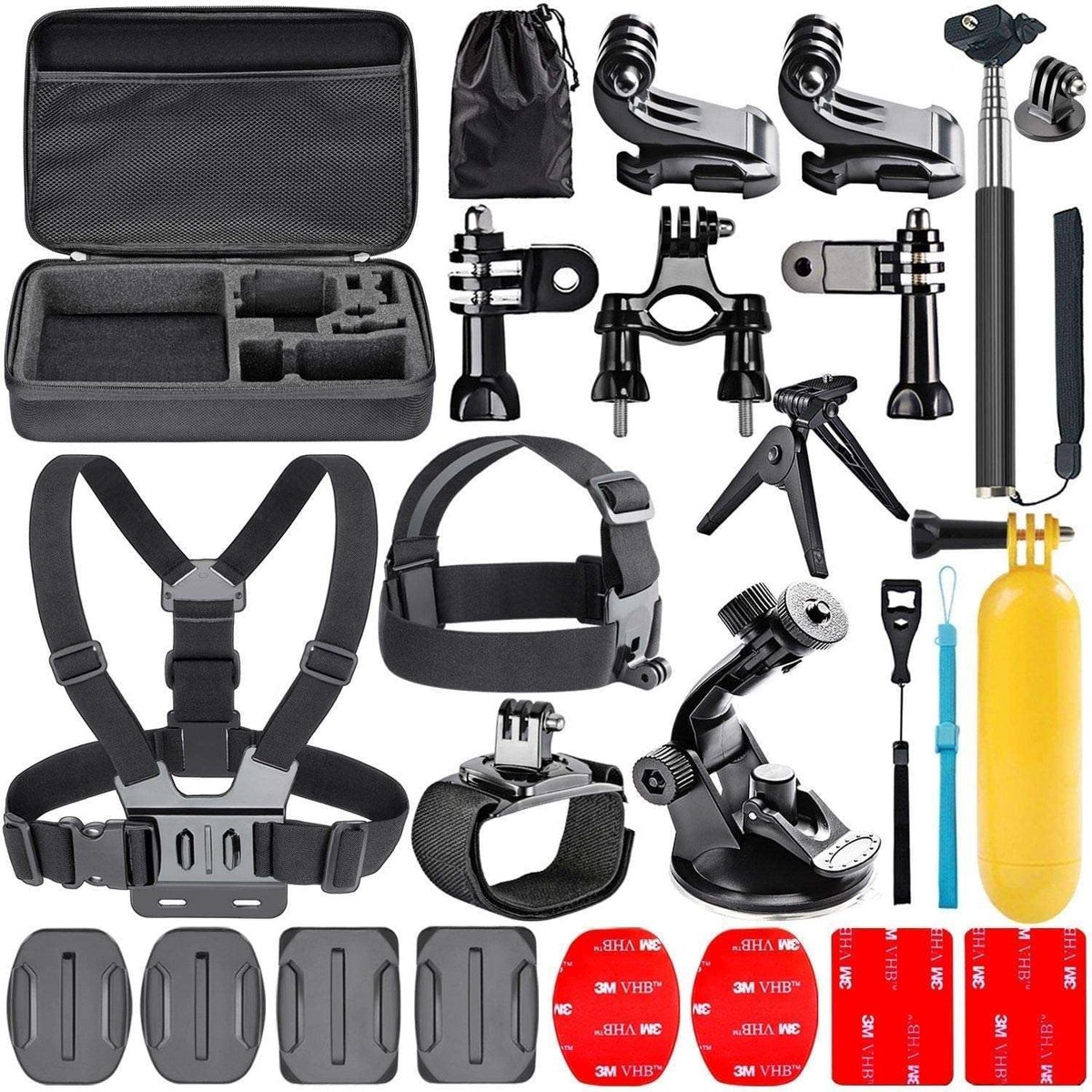 Uitgebreide 18-in-1 Accessoire Kit voor Actiecamera's met Draagkoffer