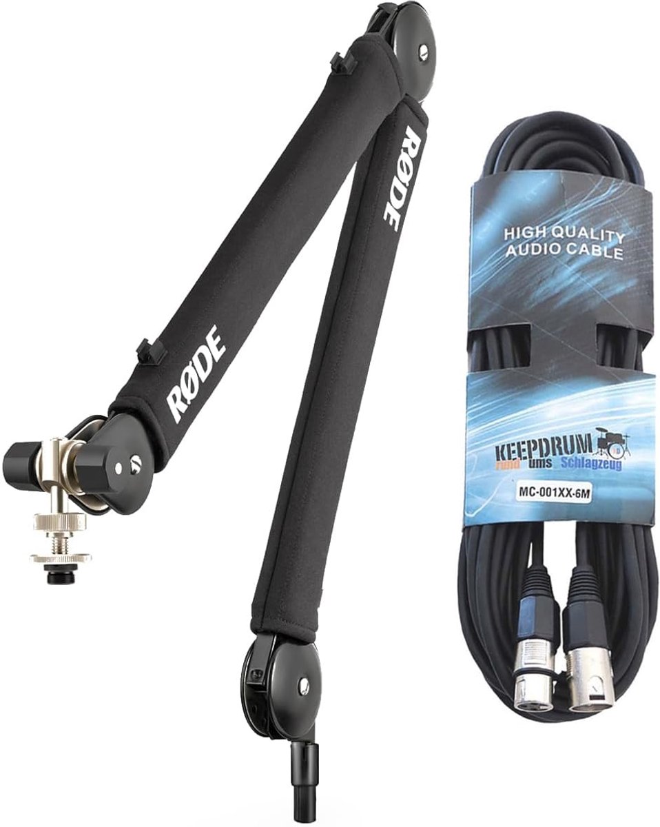 Microfoonarm Tafelstatief - Studio Arm - Opnemen en Streamen - Geruisloze Werking - 86cm Verticaal 94cm Horizontaal - Zwart