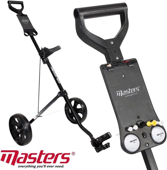 Golftrolley - Golfkar - Golftas Vervoeren - Compact Opvouwbaar - 87 x 45 x 35 cm - Zwart — afbeelding 3