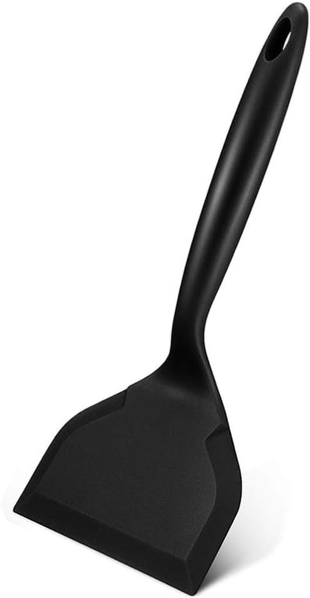 Pannenkoeken spatel - Omelet schep - Keukenwerkzaamheden - Hittebestendig siliconen - Zwart
