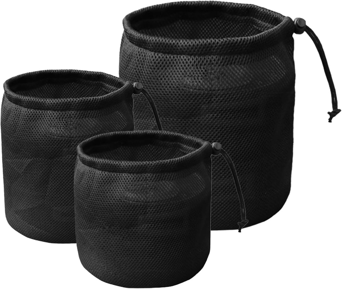 Wasknijper Opberger - Klemmen Tas - Buiten Opslag - Elastisch Gaasontwerp - 29x35cm - Zwart